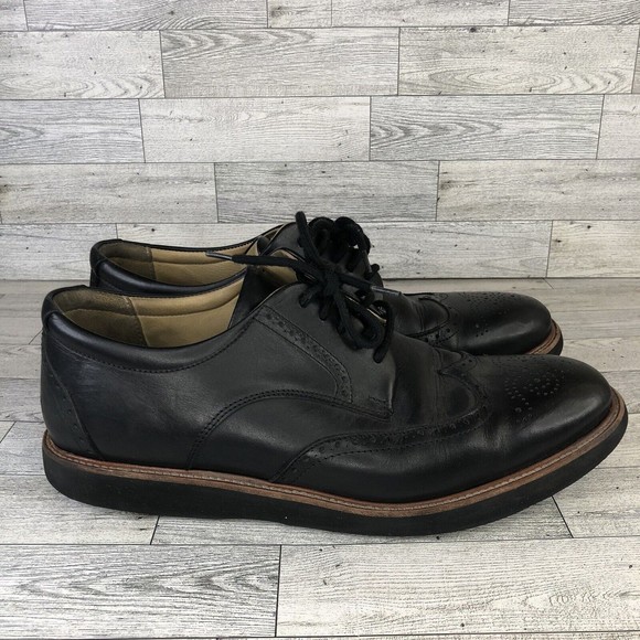 Samuel Hubbard Black Leather Oxford Wingtip Vibram Men’s Shoes Size 10.5 - Picture 1 of 5
